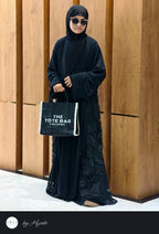 Bridal Floral Embroidery Work Abaya