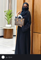 Designer Stone Work Abaya – Luxury Shoulder Pattern Edition