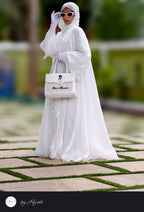 Pure White Organza Designer Abaya