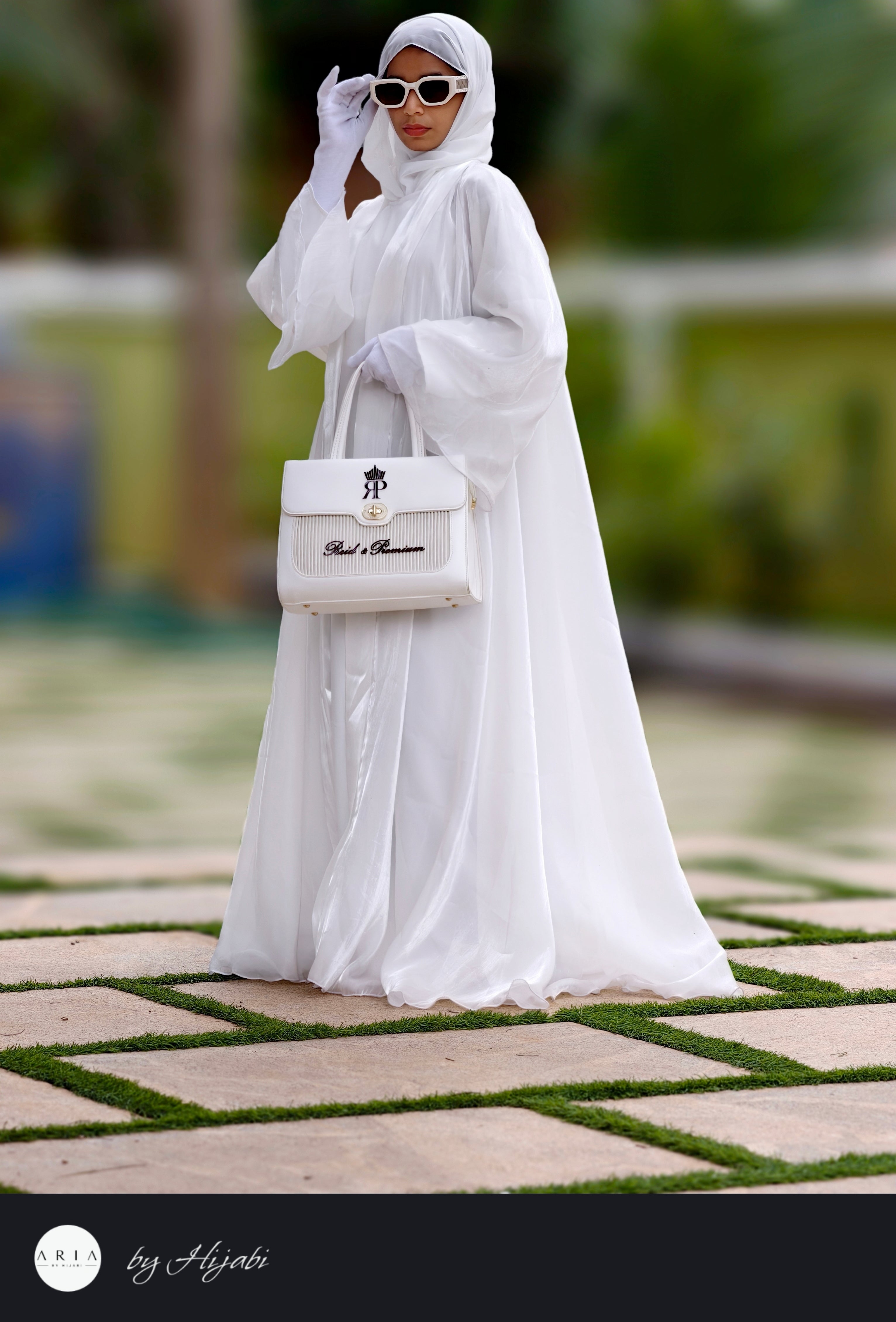 Pure White Organza Designer Abaya