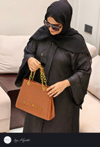 Black Self-Printed Designer Abaya