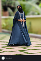 Moroccan Designer Bridal Wear Stone Work Premium Abaya bottle Green