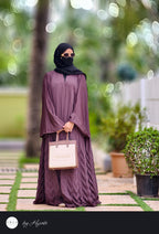 Elegant BROWN 🟤 Frilled Designer Wear Abaya