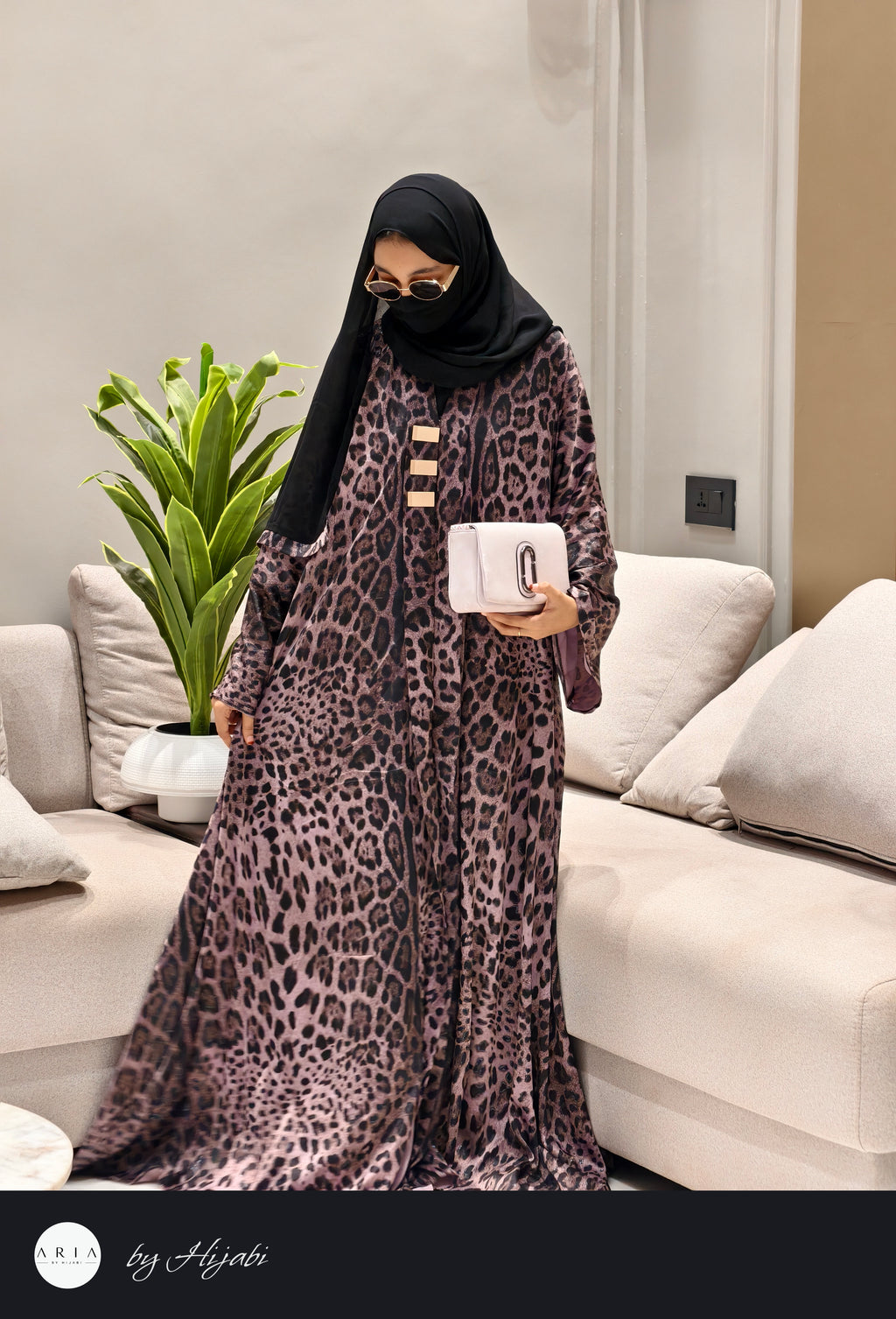 Cheetah Print Umbrella Abaya