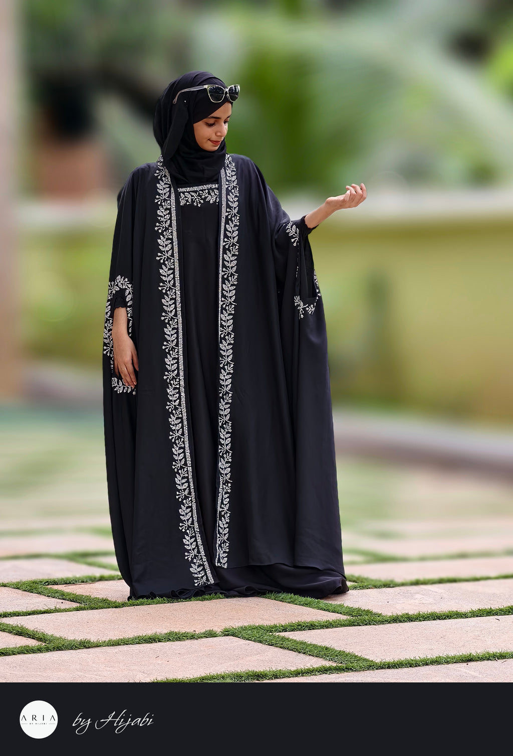 Elegant Moroccan Designer Bridal Wear Stone Work Premium Abaya