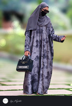 Designer Wear Self Floral Printed Abaya