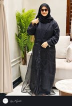 BLACK Organza Fabric – Elegant, Lightweight & Luxurious