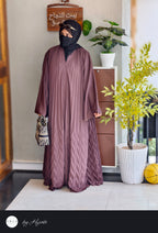 Elegant BROWN 🟤 Frilled Designer Wear Abaya