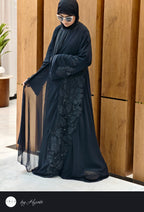 Bridal Floral Embroidery Work Abaya