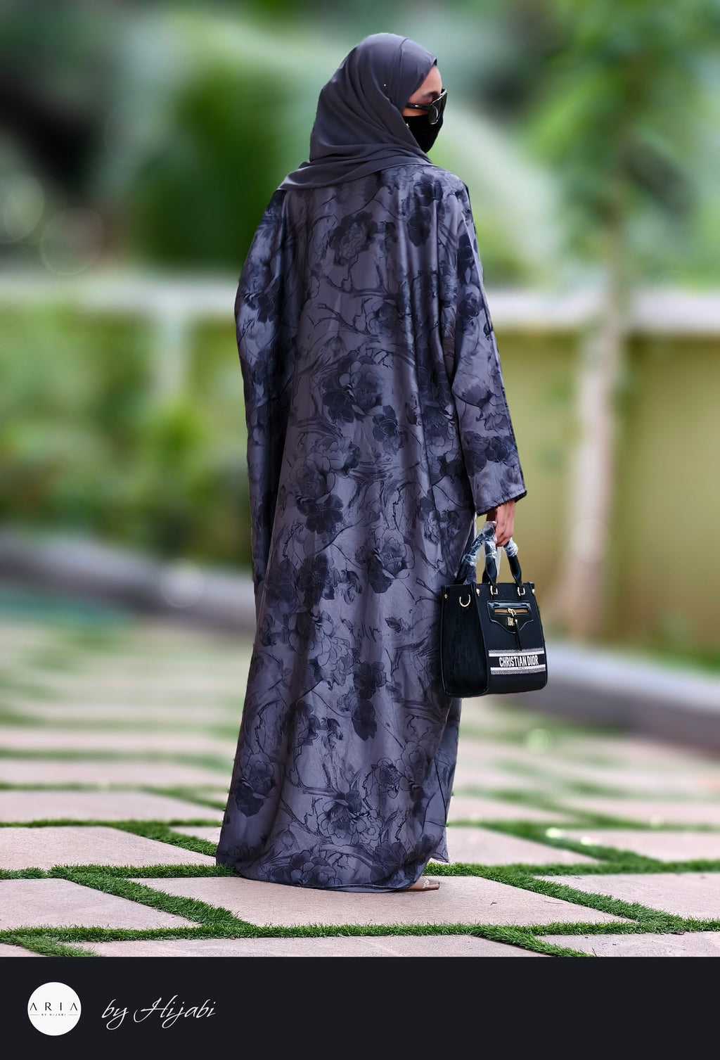 Designer Wear Self Floral Printed Abaya