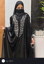 Moroccan Bridal Designer Velvet Abaya with Stone Work