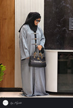 Designer Silver Grey Abaya – Modern Elegance Redefined
