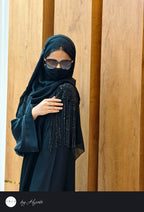 Designer Stone Work Abaya – Luxury Shoulder Pattern Edition