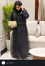 BLACK Organza Fabric – Elegant, Lightweight & Luxurious