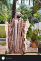 Cheetah Print Designer Abaya – Gold Fish Inspired Luxury