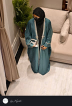 Emerald Green Stone Work Abaya