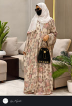 Elegant Floral Shimmer Designer silhouette Wear Abaya