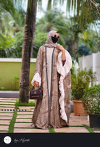 Cheetah Print Designer Abaya – Gold Fish Inspired Luxury