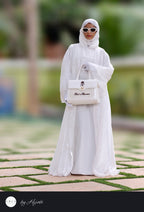 Pure White Organza Designer Abaya