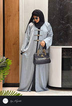 Designer Silver Grey Abaya – Modern Elegance Redefined