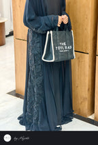 Bridal Floral Embroidery Work Abaya