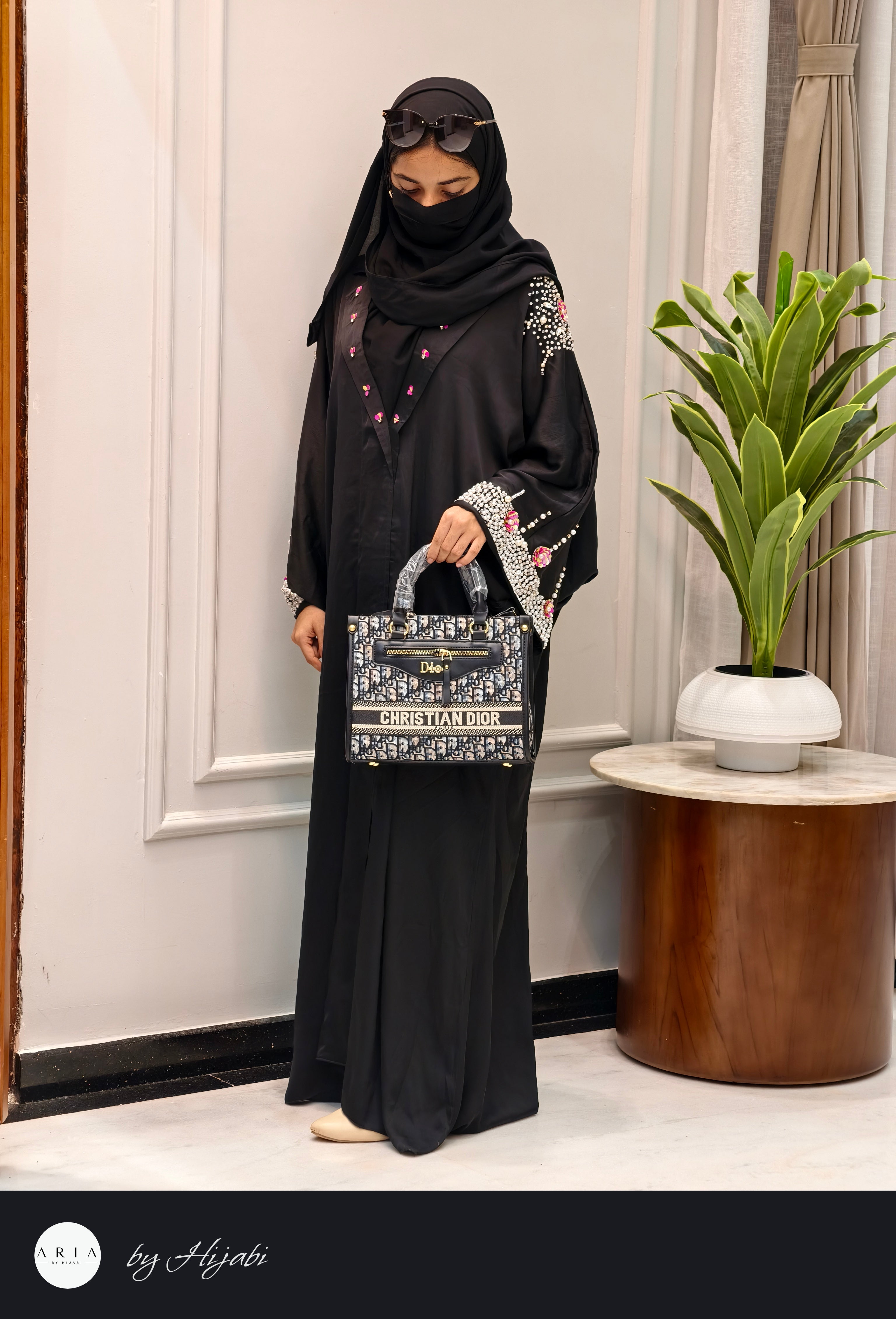 Bridal Designer Wear Stone Work Abaya