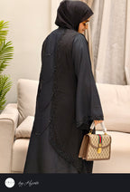 Bridal Designer Wear with Unique Back Stone Work Abaya