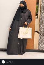 Black FENDI Designer Abaya